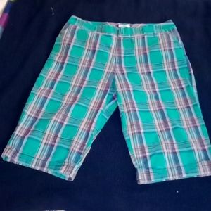 Cato Capris Green With Purple Stripes 16